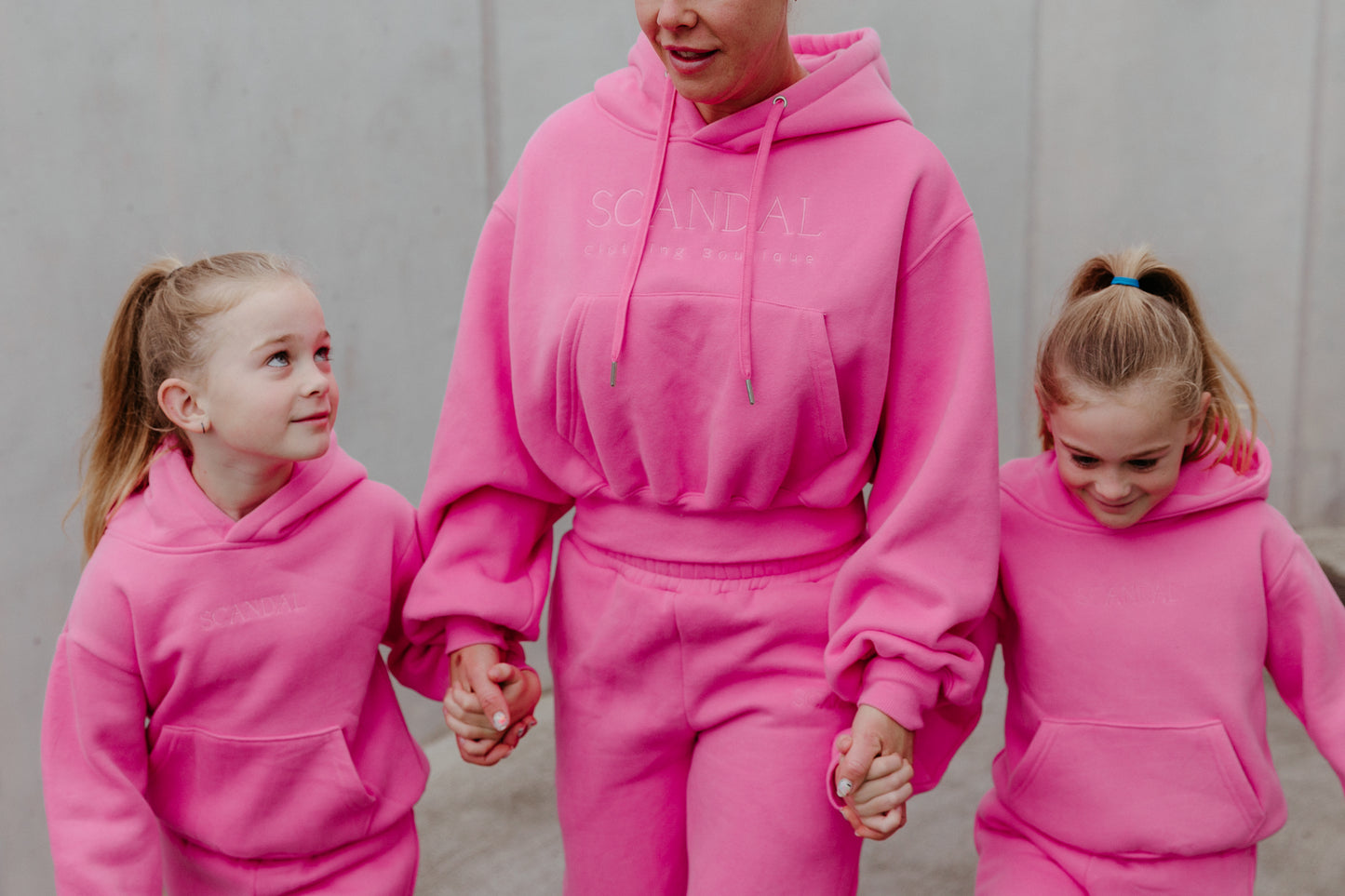Fuchsia Crop Hoodie