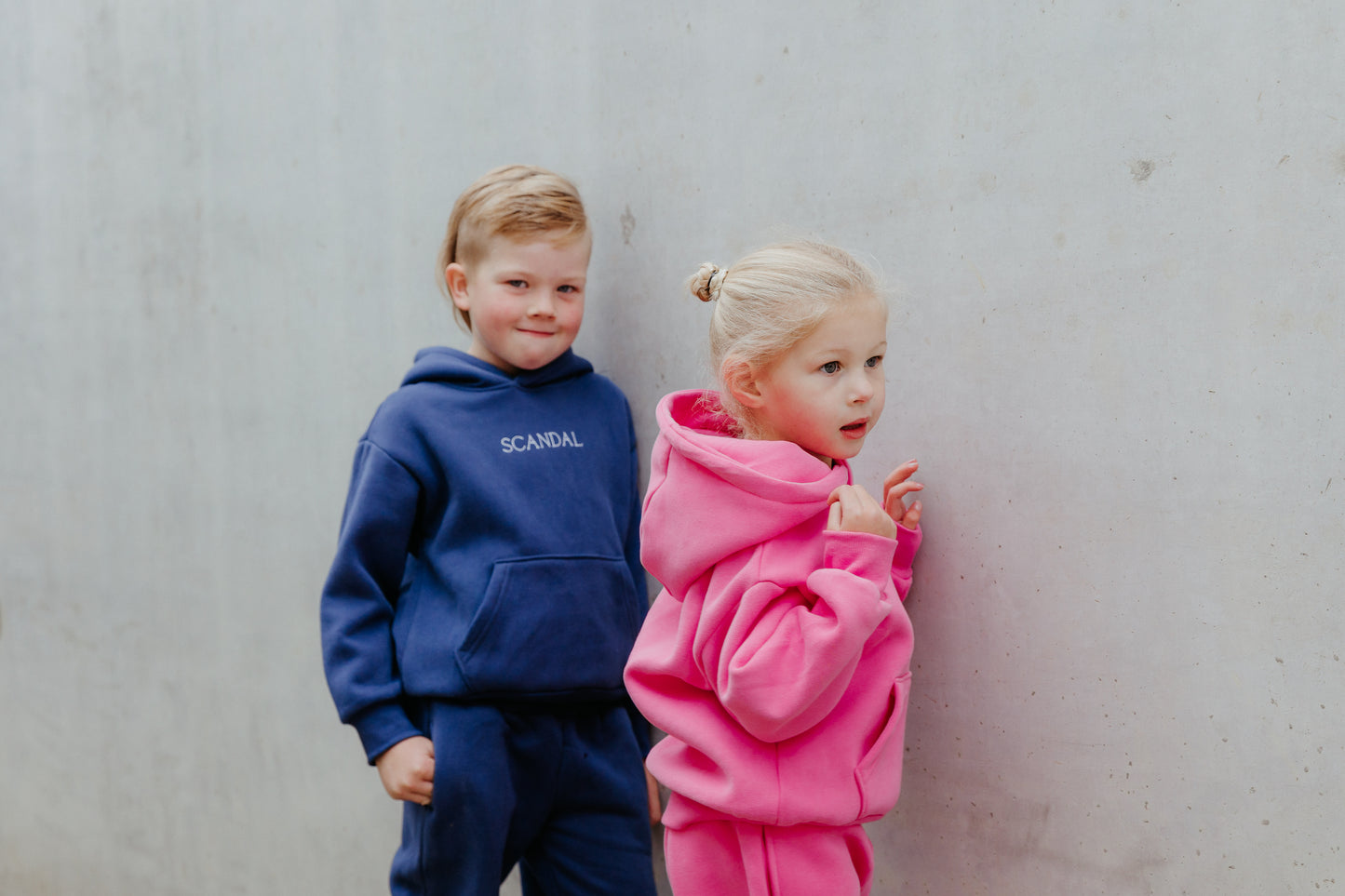 Fuchsia Pink Hoodie Kids Set