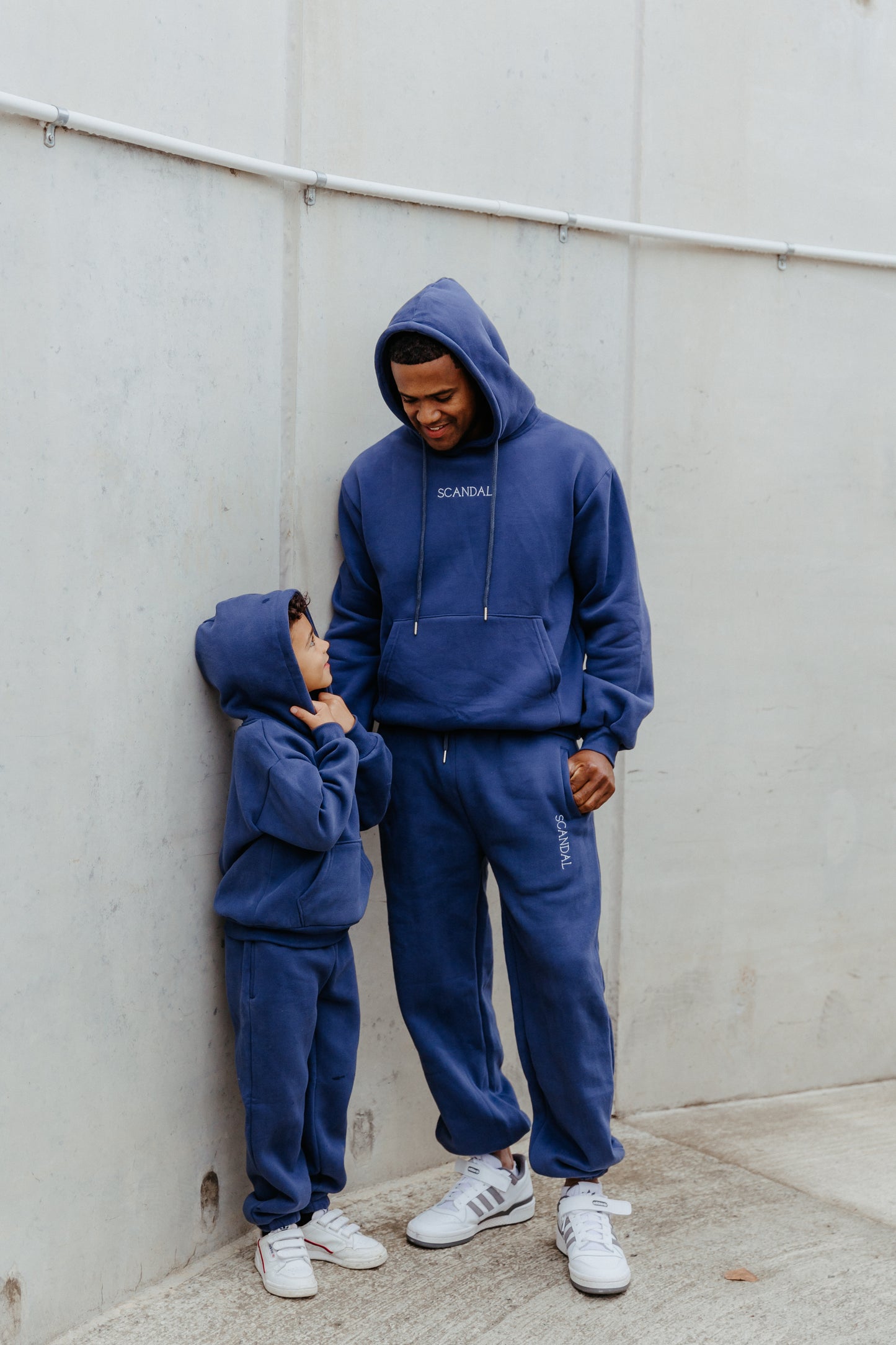 Vintage Blue Hoodie Kids Set