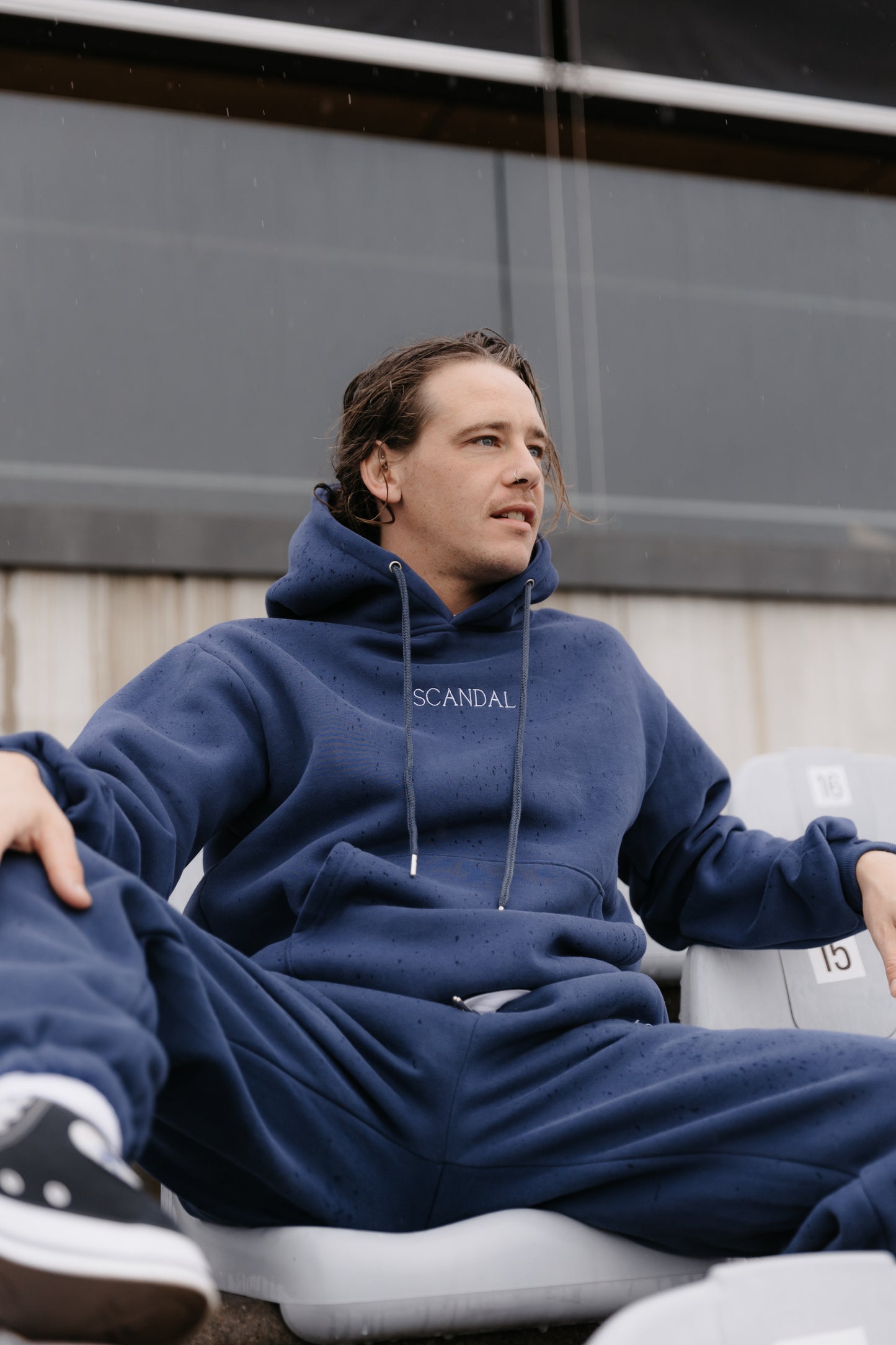 Vintage Blue Hoodie